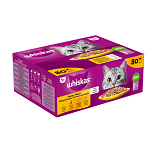 Whiskas Kattenvoer Adult Gevogelte Selectie in Gelei 80 x 85 gr