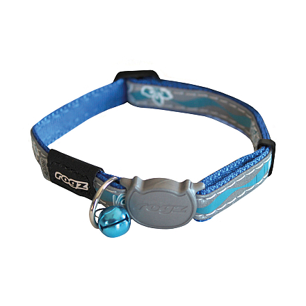 Rogz Kattenhalsband Nightcat Blauw Floral