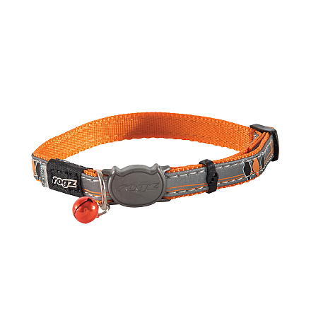 Rogz Kattenhalsband Nightcat Orange Birds On Wire