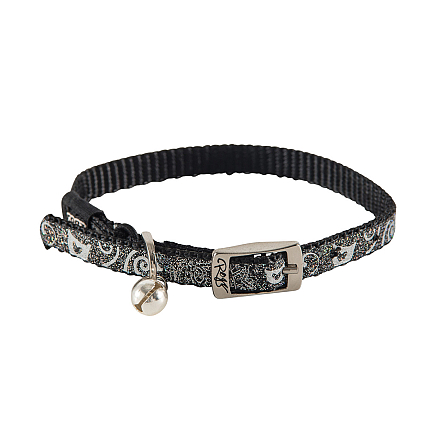 Rogz Kattenhalsband Sparklecat Zwart XS