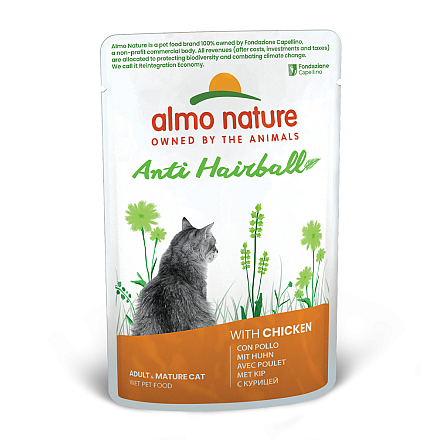 Almo Nature Kattenvoer Anti Hairball Kip 70 gr