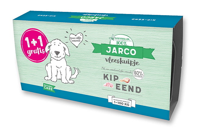Jarco hondenvoer Vleeskuipjes Kip/Eend <br>2 x 150 gr